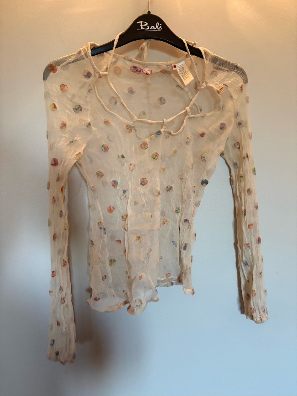 Miss sixty see through top 85% silk
